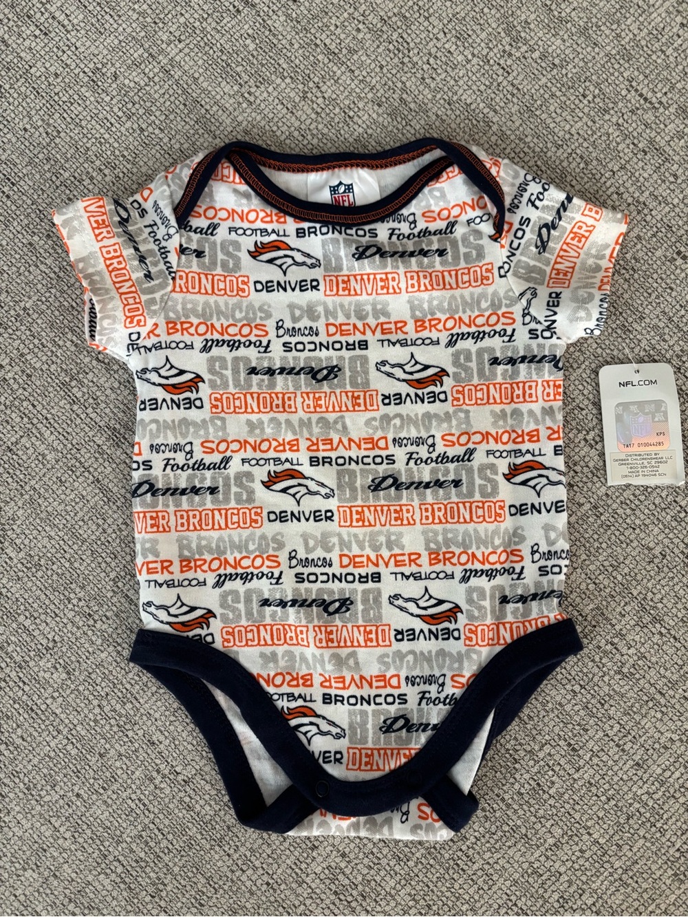 NWT NFL Denver Broncos Baby Onsie